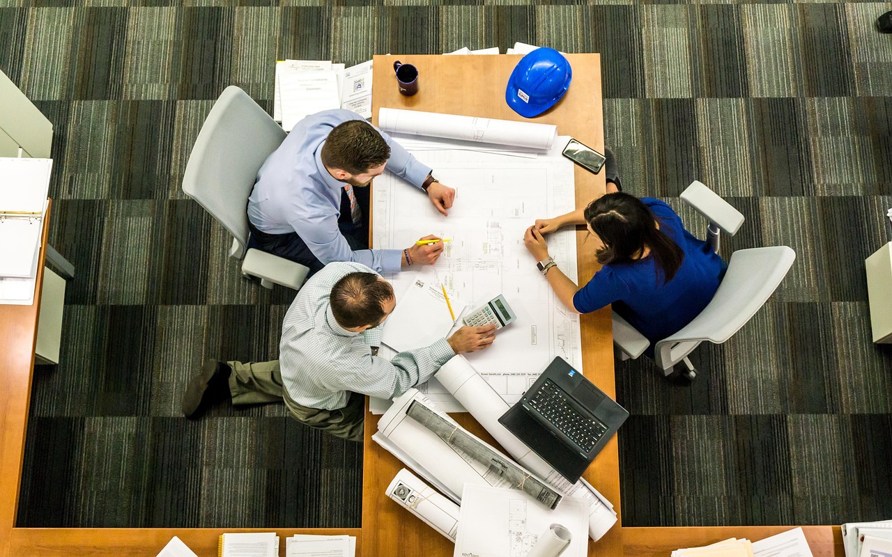 Professional business team collaboration and planning